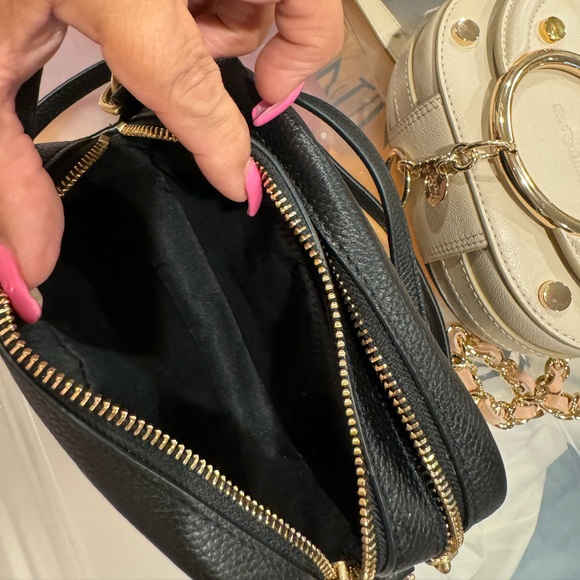 Tory Burch Perry Bombe Mini Bag Handbag  in Black - Picture 15 of 16